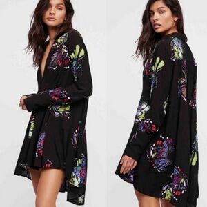 Free People Field of Butterflies Mini Dress Sz Large